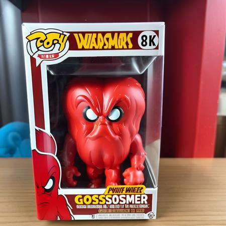 funko doll style gossamer, best quality, hilarious cartoon, 8k, uhd, in the coffee shop, natural lighting arms out, evil smile <lora:sdxl_goss_gossamer_v10-000017:0.9>