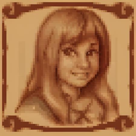 <lora:SNES Lord of the Rings Portraits - V1-000010:.5> snes_lotr_portrait, sepia tone, parchment_border, pixels, portrait, 1girl, tunic, young, long hair, looking at viewer, smile,