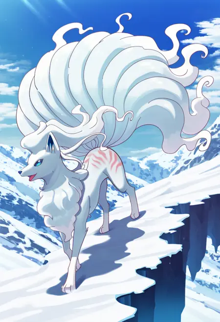 Ninetales: Mystic Ice Fox | キュウコン (Pokedex #0038) [Illustrious]