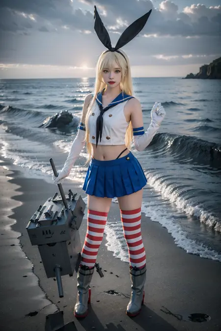 [SD 1.5] <kancolle> Shimakaze cosplay costume | 《舰队Collection》 岛风 cos服 | 「艦隊これくしょん -艦これ-」島風 コスプレ衣装