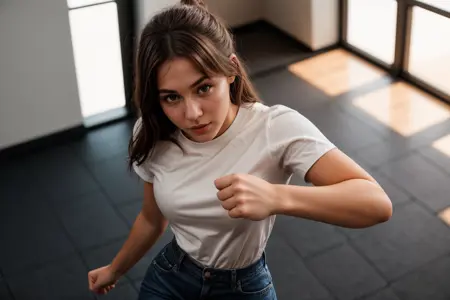 OpenPose, punching viewer,incoming punch,bare fist,