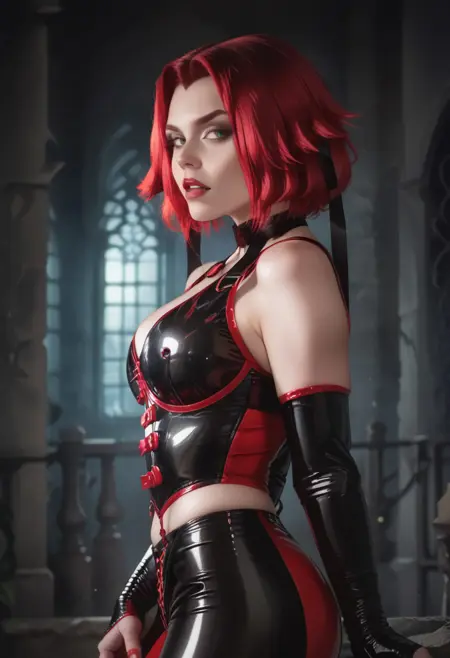 bloodrayne - 3 outfit - Femme Fatal - realistic - dark vampire action - pony