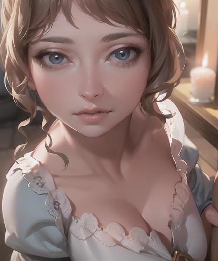 ((masterpiece)), (best quality), (photo-realistic:1.5), highres, detailed, (8k), photorealistic, best quality, ultra highres, 8K, RAW photo
a girl face <lora:rebecca-wife:1.1> rebecca, blonde, perfect anatomy, perfect eyes, blue eyes, white dress, candelabra, candles, dark room, dark curtains, dark walls, night light from window