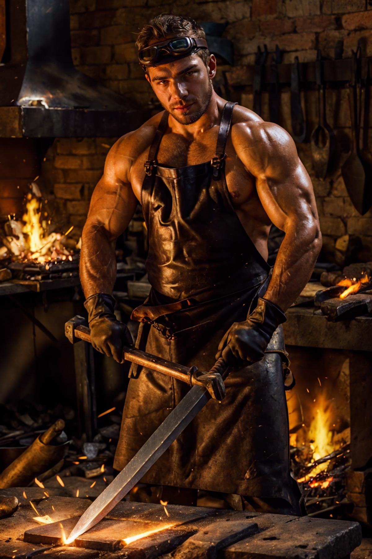 Sexy Blacksmith - v1.0 | Stable Diffusion LoRA | Civitai