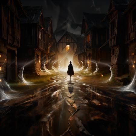 highly detailed photo of a (time elemental:1.2) in a medieval village,

1girl, sky hoops, white rising effect,

ground ripples,

standing on a medieval street,

photorealistic,
silhouette lighting,
cinematic, eerie, ethereal,







