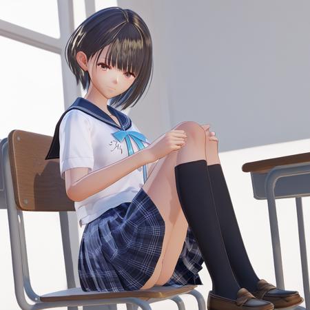 shirai hinako reflector, school uniform