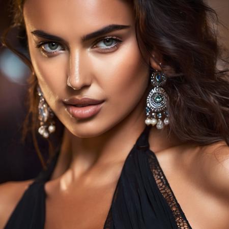 <lora:irinashayk_xl_lora-000030:1>  irinashayk  A half body Portrait of a beautiful 26 year old woman, focus on eyes, sexy stare, hi detail, sharp focus, perfect lighting, awesome, dslr, 4k high quality. extra detail, extra sharp, magical, perfect moment, natural skin, pores