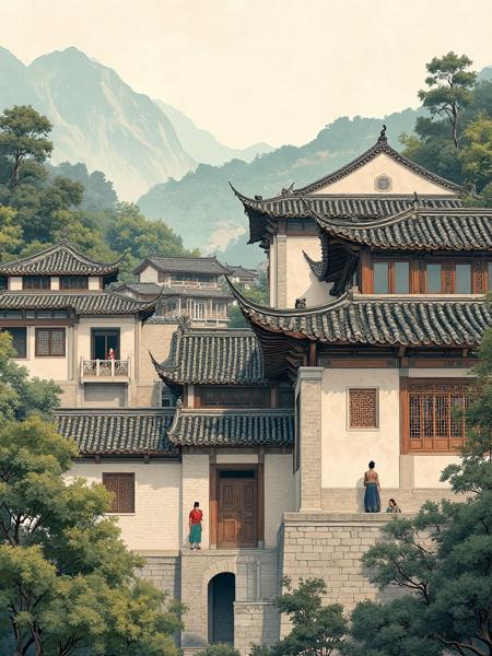 A_Traditional Chinese Architectural Style_Ancient Architecture Scene Generation v1.0
