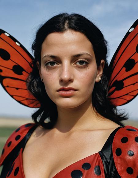 lewd, slutty, photograph, portrait, close up of a Mahmoud, Ladybug Wings, art by Joel Sternfeld, Monochrome, RAW photo, close-up, photo, rich deep colors, polished, fabulous colors, advanced cinematic perfect light, creative, dramatic, enhanced quality, colorful