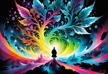 christmas style by (Adrian Bush,Aliza Razelle:1.5),best quality,fluorescent color,fractal atmosphere,christmas mood,light-smile,surreal fractal  shape male realistic xmas epic amazing luminous phantasmagoria masterpiece,splash art,detailed huge fractal  scene