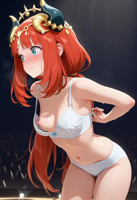 girl unhook bra