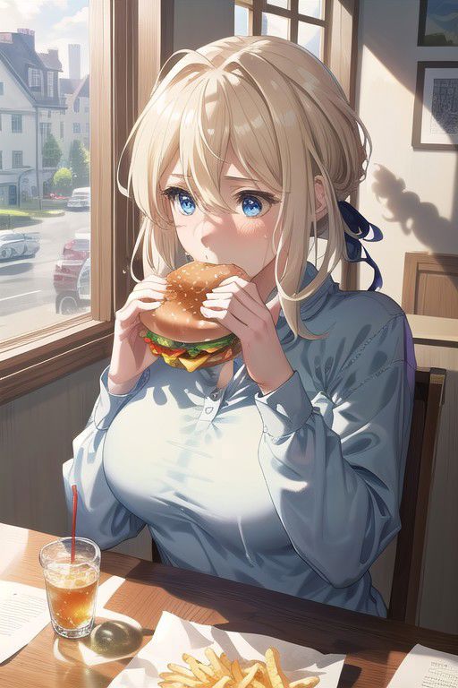 Huge Two-Handed Burger LoRA image by Viiii