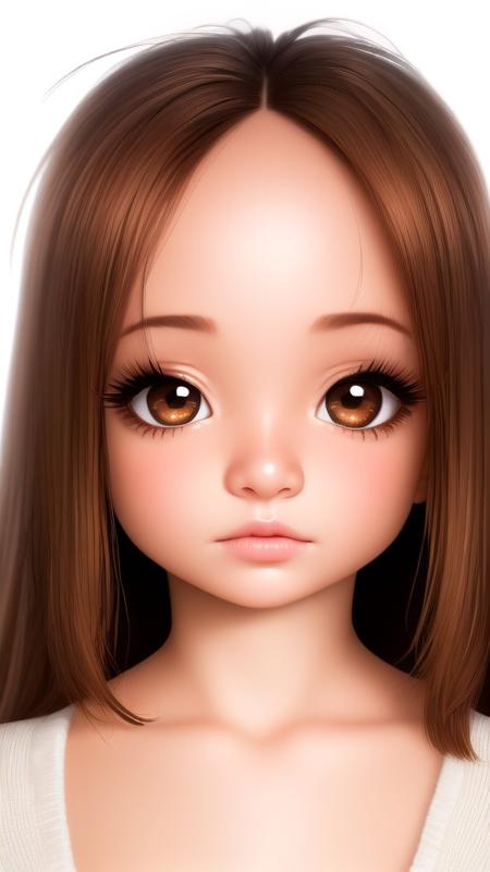 1girl realistic solo brown eyes eyelashes lips forehead <lora:DuckHairLength:1.0>