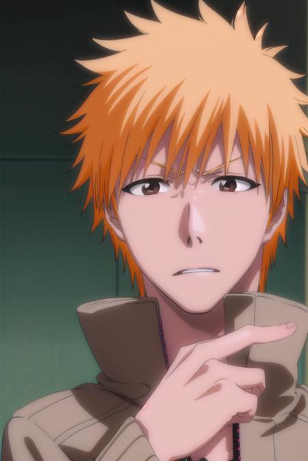 ichigokurosaki, <lora:ichigokurosaki-lora-nochekaiser:1>,
ichigo kurosaki, short hair, orange hair, spiked hair, (brown eyes:1.5),
BREAK shirt, long sleeves, school uniform, jacket, white shirt, open clothes, open jacket, grey jacket,
BREAK looking at viewer, upper body,
BREAK indoors, classroom,
BREAK <lyco:GoodHands-beta2:1>, (masterpiece:1.2), best quality, high resolution, unity 8k wallpaper, (illustration:0.8), (beautiful detailed eyes:1.6), extremely detailed face, perfect lighting, extremely detailed CG, (perfect hands, perfect anatomy),