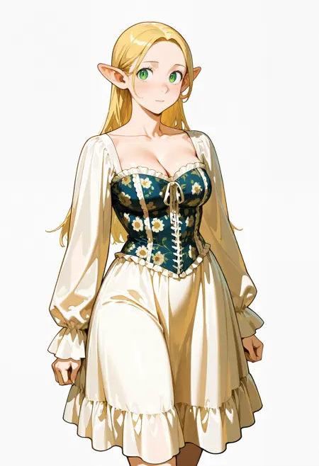 Floral Jacquard Corset Dress