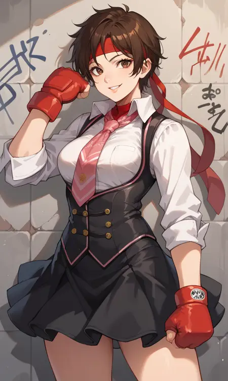 Street Fighter - Kasugano Sakura l PonyXL (3 outfits)