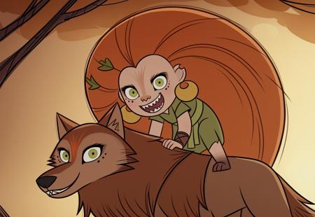 Mebh Óg MacTíre (Human & Wolf ) -The WolfWalkers (PONY & illustrious) V1 (PONY)