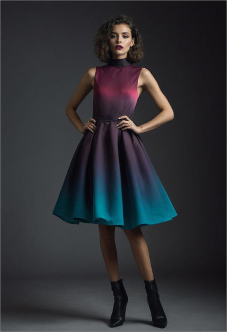 A professional (fashion photo photography:1.2),  <lora:locon_ellapurnell_v1_from_v1_64_32:0.2>,  <lora:chloe-grace-moretz:0.3>, a  (studio portrait:1.2),the model dress in (edgy clothes:1.2),showing (strong surrealistic style:1.1),((exaggerated character movements:1.5)),(low saturation mixed colors gradient background:1.2),dramatic lighting,(Panoramic photo:1.5) showing whole body,philosophical dimensions,NIKON Z9,35mm,f/1.2,RAW format,stark composition.,(muted tones:1.2),award winning photo,(dream-like quality:1.2), <lora:HandFineTuning_XL:0.5>