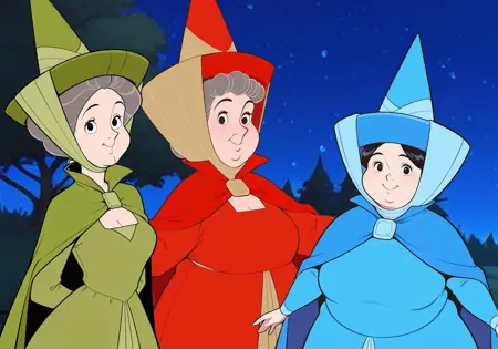 [Pony/Illu] Flora, Fauna & Merryweather (Sleeping Beauty 1959)