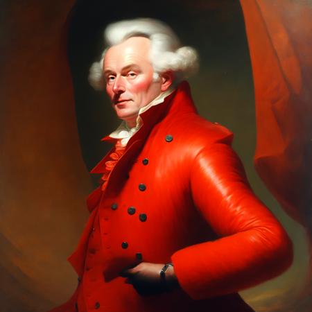 (ducreux style:1) a painting of a man in a red jacket <lora:djzDucreuxV21_LoraBooth:1>