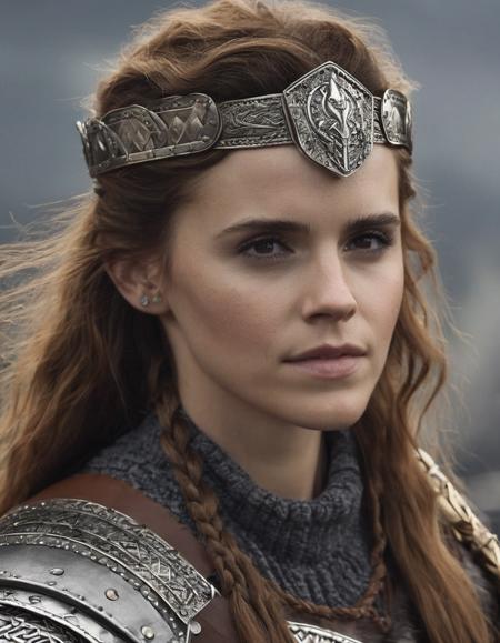 masterpiece, stunning closeup portrait photo of (ohwx woman),  as (viking warrior), female (barbarian),