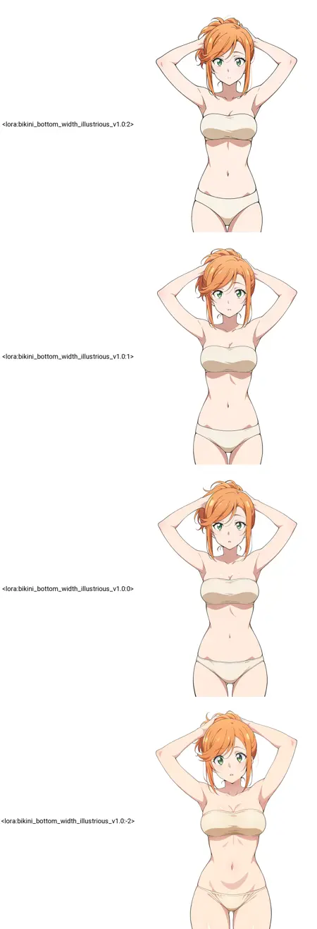 Bikini Bottom Width Slider