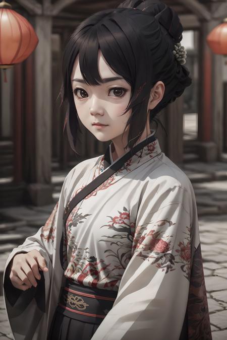 {high quality}, octane render, Ultra HD, depth of field, epic, cinematic, ancient China, 
1girl, cute face, solo, 
feiyufu,  <lora:飞鱼服FeiYuFuV3:0.9>