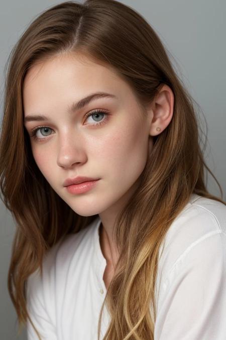 1girl, (nsfw:1.2), masterpiece, best quality, RAW photo, 16k wallpaper, extremely detailed CG, amazing, finely detail, ultra detailed, hyperrealistic, official art, High quality texture, incredibly absurdres, highres, beautiful face, cute girl, blonde hair, 18 years old girl, upper body, alyvia alyn lind
