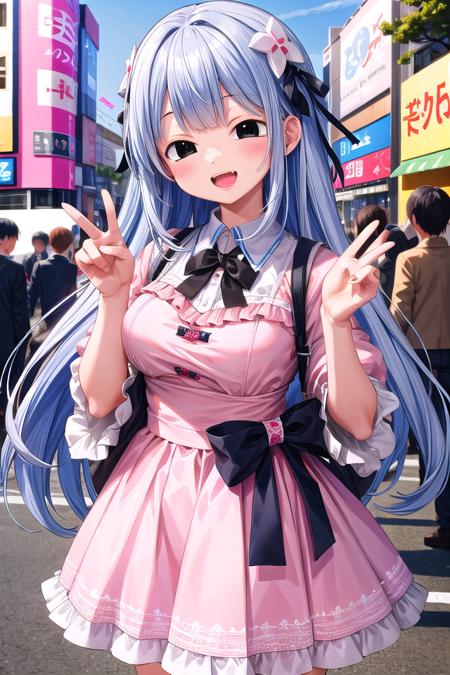 insanely detailed, absurdres, ultra-highres, ultra-detailed, best quality, 1girl, solo, 16 years old, nice hands, perfect hands, BREAK, (wearing harajuku-style coordinate), happy smile, laugh, open mouth, cute pose, cowboy shot, BREAK, slender, kawaii, perfect symmetrical face, ultra cute girl, ultra cute face, ultra detailed eyes, ultra detailed hair, ultra cute, ultra beautiful, by Canon EOS, SIGMA Art Lens 35mm F1.4, ISO 200 Shutter Speed 2000, in harajuku, shibuya, tokyo, street, crowd, cityscape, medium large breasts
<lora:hotarueye_comic10:0.75>