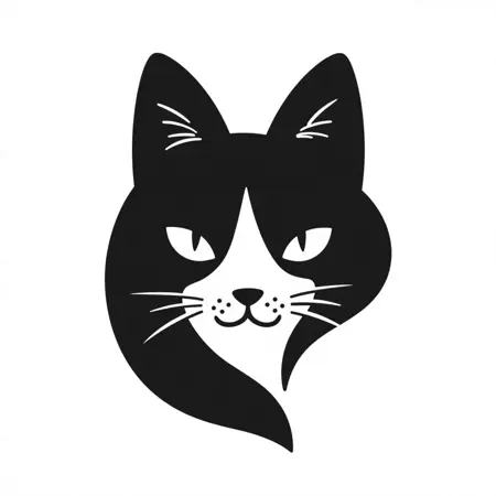 Black and white creative logo