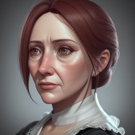 an old fashioned portrait of  woman, Render512