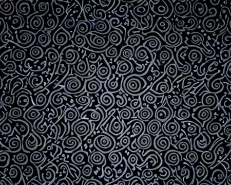 sympattern, black and blue dooodle pattern dark background wallpaper, vignette