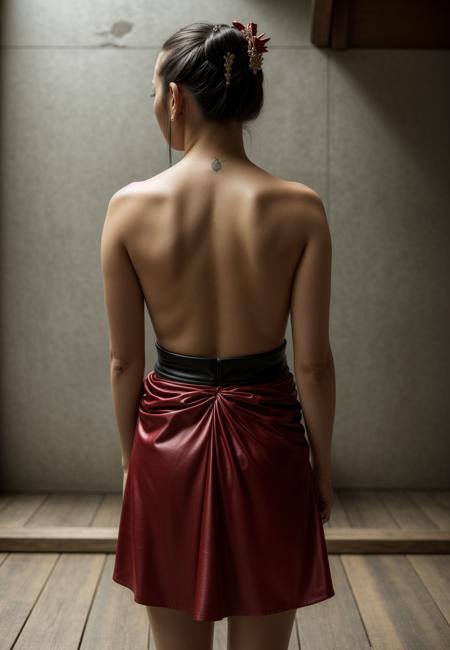 cinematic film still legs_over_head,  medium shot of japanese samurai geisha, beautiful, looking up, leather armour, silk robe, soft lighting, film grain, from above, upper body, epiCPhoto, <lora:pytorch_lora_weights:0.5>, <lora:age_slider_v2:1>, <lora:nagachichiD:0.6>, <lora:FilmVelvia3:0.3>, <lora:more_details:0.6>, <lora:ColorArt_SD1.5(1:1.10):1>, <lora:tbh273-:1>, <lora:YakuzaTattoo_Concept:1>, YakuzaTattoo, <lora:lihui4JXK-b2-bf16-128-128-1-re1-ep3-768-DA-5015fix:1>, masterpiece, best quality, realistic, very clear, ultra quality, ultra detailed, award-winning, masterpiece, vibrant color scheme . shallow depth of field, vignette, highly detailed, high budget, bokeh, cinemascope, moody, epic, gorgeous, film grain, grainy