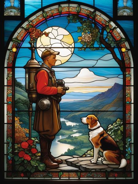 <lora:04Vintageillustration_Hap_XL:3.3>,Norman Rockwell style (stained glass art designed by Louis Comfort Tiffany:1.1) and (Tom Fruin:1.2) , [grand Vector Art, landscape of a (Himalayan:1.1) , Mundane and Moody, Clear skies, volumetric lighting, F/8, Velvia, concept art::16], sci-fi, plain,  made out of ral-hnycmb, surreal, romantic, dynamic dramatic beautiful full taking, enhanced quality, perfect background, unique