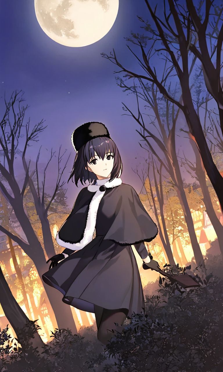00088-1235288751-_lora_SDXL_AWD_character_kuonji_alice_1_,kuonji_alice,1girl,solo,hat,capelet,dress,gloves,fur-trimmed_capelet,black_dress,black_.jpg
