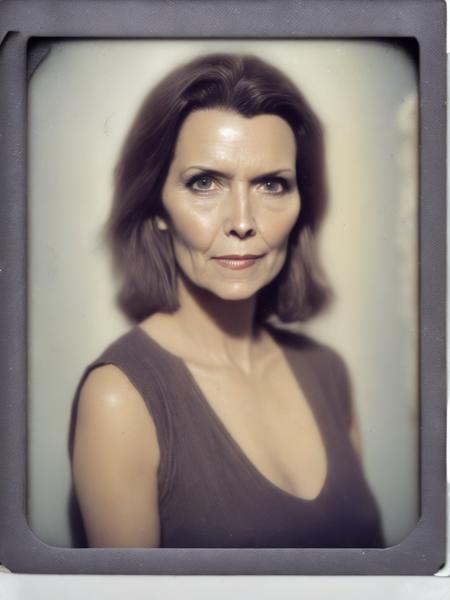 <lora:MariannaRothen:1>a pretty woman age 52, closeup, Polaroid photo