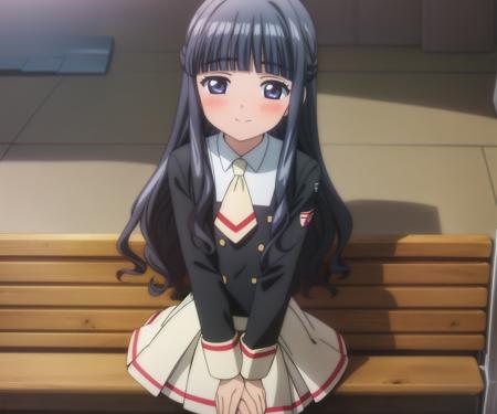 (detailed hands),(perfect anatomy), masterpiece,beautiful detailed eyes,official art, extremely detailed CG,
best quality, ultra-detailed,8K, 16K, cinematic lighting, (gleaming_skin:1.2),(anime screencap),
character focus,1girl,  BREAK
sitting:1.2, park bench, day, smile, blush,
tomoeda middle school uniform, pleated skirt, cowboy shot,
<lora:flat2:-0.7> <lora:sakura_v30:1.0>
daidouji tomoyo, blunt bangs,