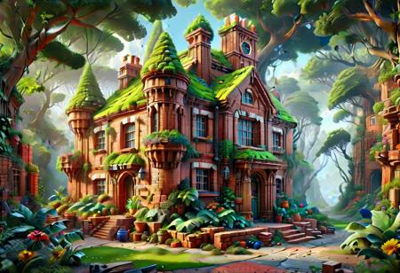 The BRICKiverse. Ultra High Definition 64K, Detailed and Intricate, Digital Art, Photo, Realistic, Cinematic, Studio Lighting, Beautiful Lighting, landscape view