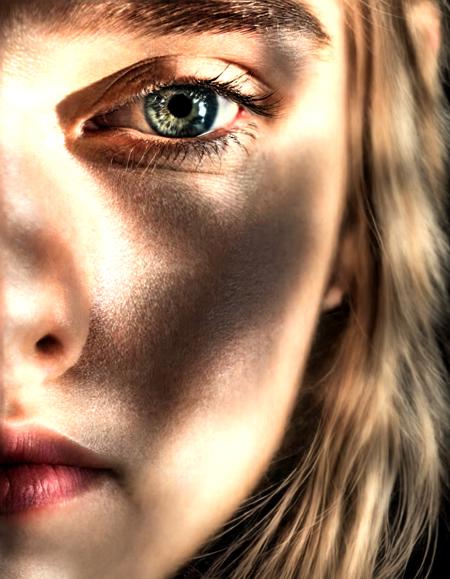 artistic portrait, close-up, mysterious, dramatic lighting, soft shadows, blurred background, intense gaze, inspired by famous photographer, emotional depth,(detailed face:1.05), hyperrealistic, photorealistic