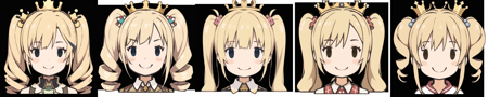 iconsono,drill hair,twintails,hair ornament,crown.  <lora:IconSono-08:0.85>,blonde hair,