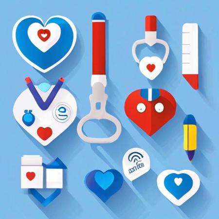 "Create a logo for a medical device manufacturer. Include medical equipment such as a stethoscope or heart rate monitor to emphasize the importance of healthcare technology