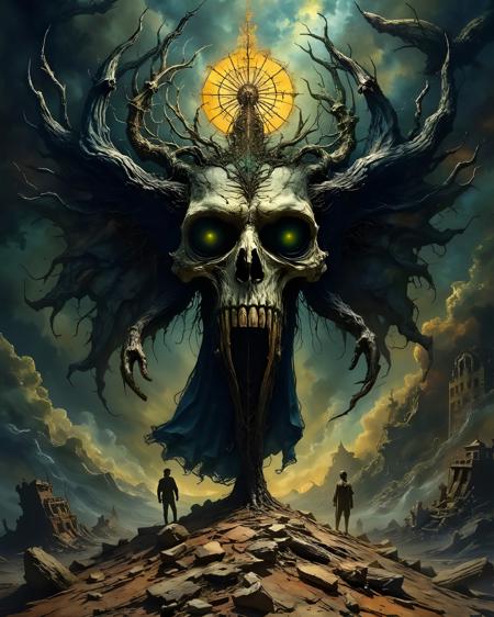 Dark Surrealism Fantasy Style: Throne of the Withered God Throne of Withered God