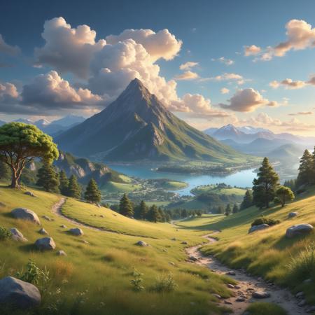 Landscape Realistic Distill™ LoRA Mountain Seaside