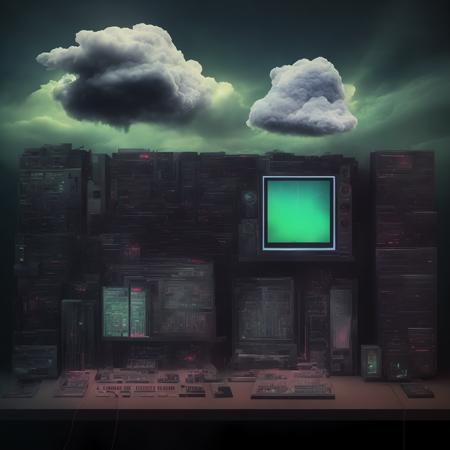 textless (weathercontrol:1) a painting of a computer with a cloud in the background <lora:WeatherControl_LoraBooth:1>