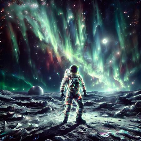 morph-aurora,(medium full shot) space, Astronaut on moon. 
<lora:aurora_0_100_V1-000009:1>