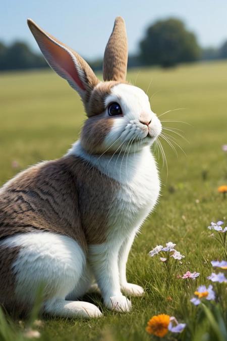 masterpiece,best quality,solo,Rabbit,grassland