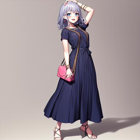 1girl, solo
dress, bag, smile, blue dress, handbag, full body, simple background, standing, sandals, nail polish, grey background, holding, toenails, facing viewer, short sleeves, shadow, toenail polish, arm up, earrings, high heels, jewelry, holding bag
Bottom lighting
<lora:lambda:1>