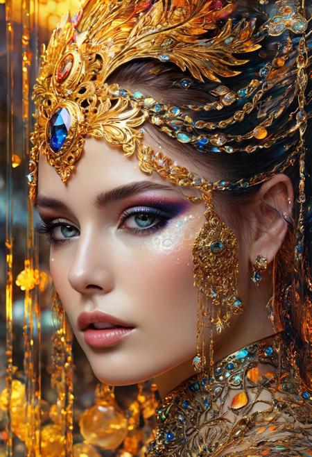 Mythical Animal Creature, 
Extremely beautiful and Delicate, 
Karol Bak Art, 
Ciro Marcetti Art, 
Art by Kyrielle, 
Luis Royo influence, 
vivid colors, 
lace, 
light rays, 
Dynamic Posture, 
amazingly fluid, 
detailed, 
3d fractals, 
light particles, 
water drops, 
shimmering light, 
dreamy, 
surreal, 
alcohol ink, 
smooth, 
shimmering, 
dreamy glow, 
conceptual art, 
City Mirage Art, 
Breathtaking View, 
vivid tonalities, 
fresh and deep colors, 
Gustav Klimt shades, 
double exposure effect, 
Broken Glass effect, 
no background, 
stunning, 
something that even doesn't exist, 
mythical being, 
energy, 
molecular, 
textures, 
iridescent and luminescent scales, 
breathtaking beauty, 
pure perfection, 
divine presence, 
unforgettable, 
impressive, 
breathtaking beauty, 
Volumetric light, 
auras, 
rays, 
vivid colors reflects, 
Watercolor, 
trending on artstation, 
sharp focus, 
studio photo, 
intricate details, 
highly detailed, 
by greg rutkowski, 
neon ambiance, 
abstract black oil, 
gear mecha, 
detailed acrylic, 
grunge, 
intricate complexity, 
rendered in unreal engine, 
photorealistic