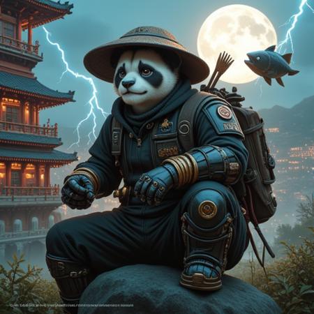 [Flux.1 Dev] Cyborg Panda V1