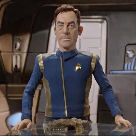  lorca, man, shirt, blue, star trek